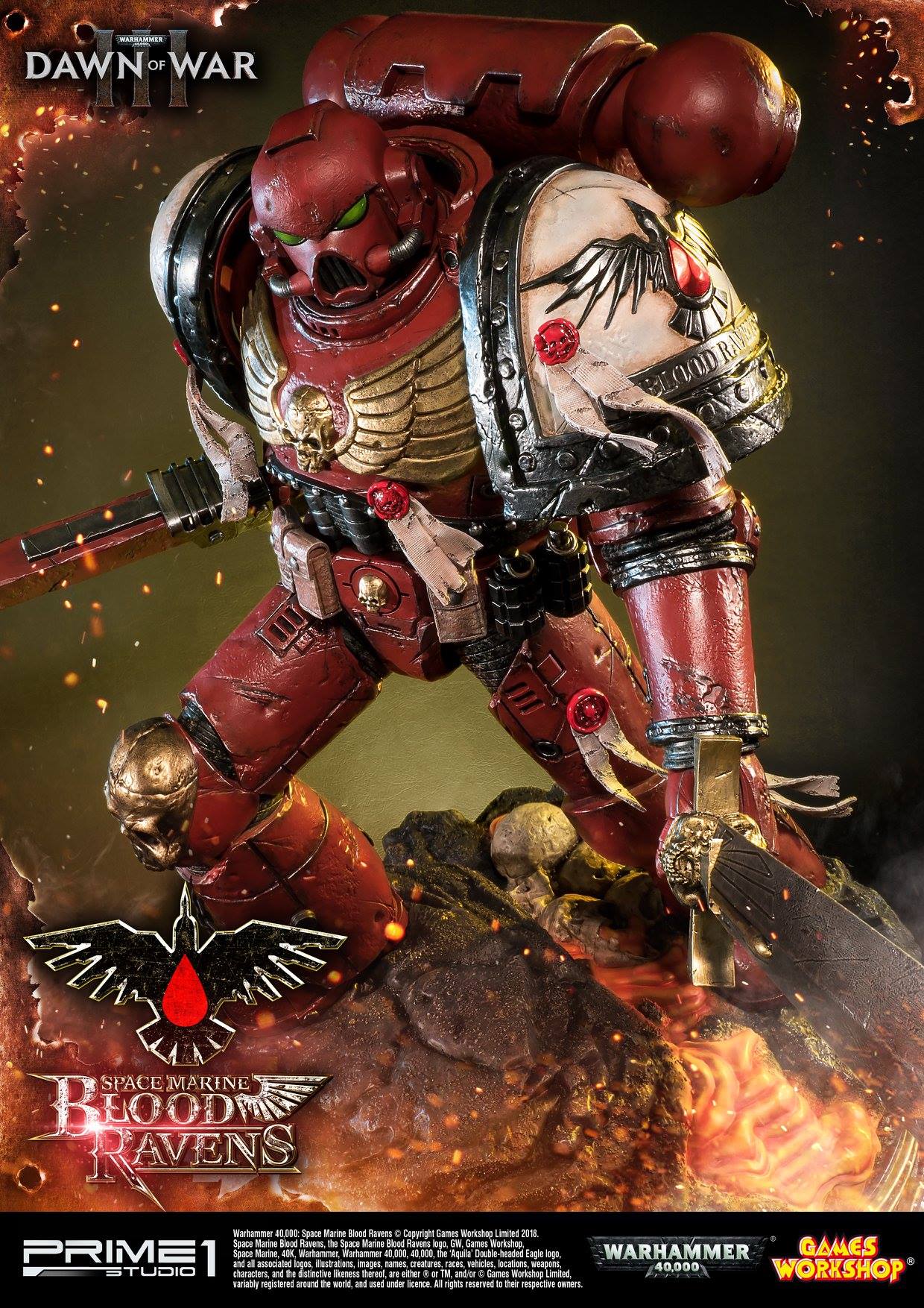 Prime Studio 4 战锤40K 战争黎明3 星际战士 血鸦Blood Ravens雕像PMWH40K 02 玩家社区 专业的兵人模型论坛