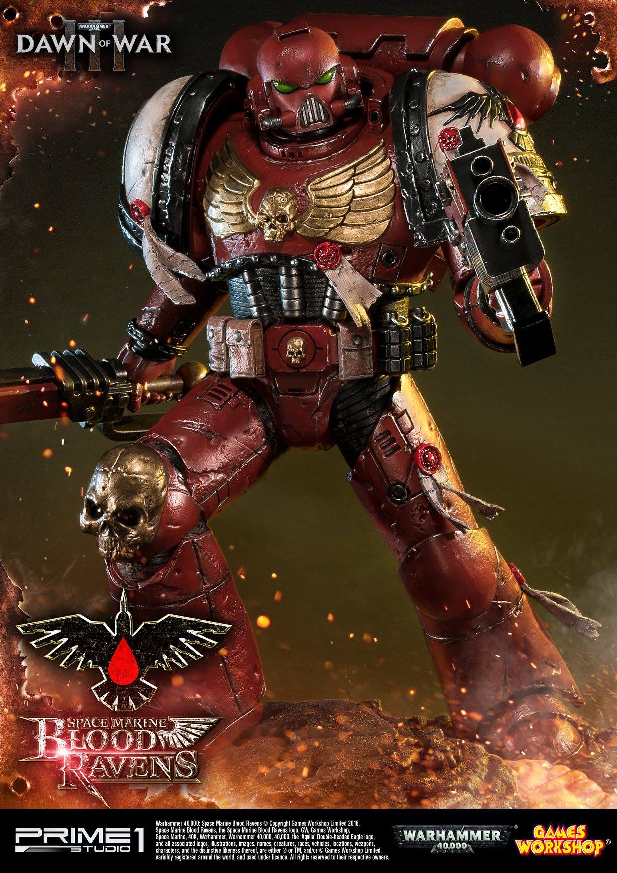 Prime Studio 4 战锤40K 战争黎明3 星际战士 血鸦Blood Ravens雕像PMWH40K 02 玩家社区 专业的兵人模型论坛