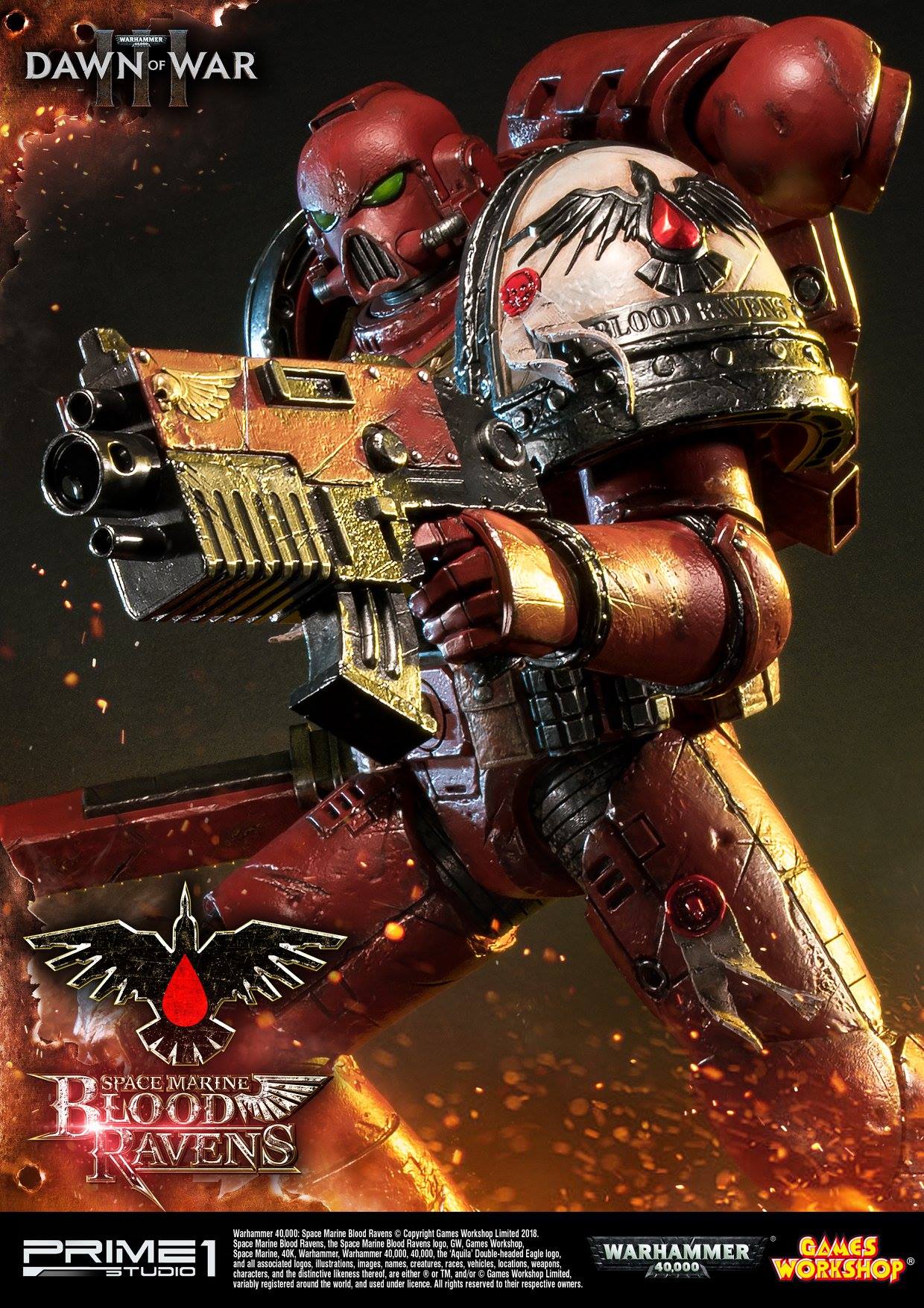 Prime Studio 4 战锤40K 战争黎明3 星际战士 血鸦Blood Ravens雕像PMWH40K 02 玩家社区 专业的兵人模型论坛