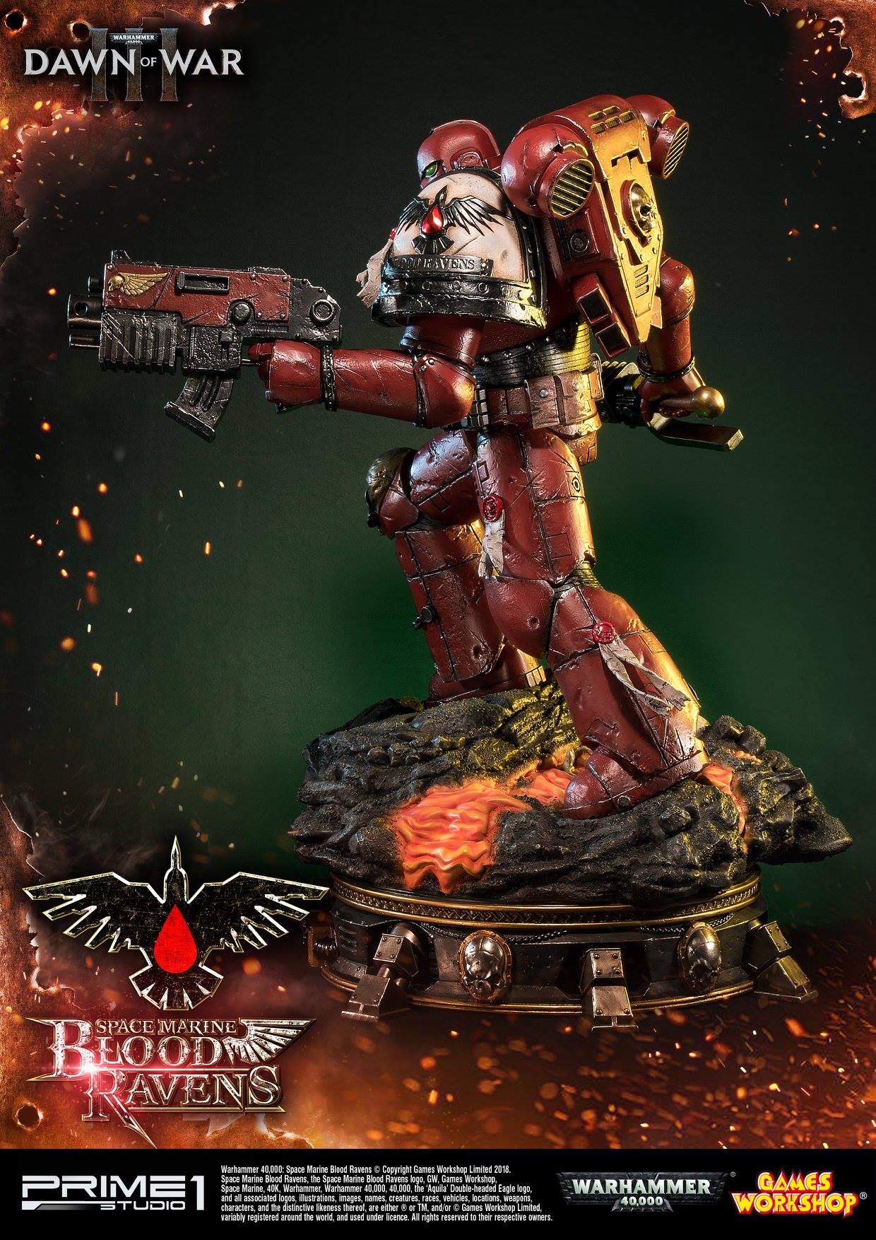 Prime Studio 4 战锤40K 战争黎明3 星际战士 血鸦Blood Ravens雕像PMWH40K 02 玩家社区 专业的兵人模型论坛
