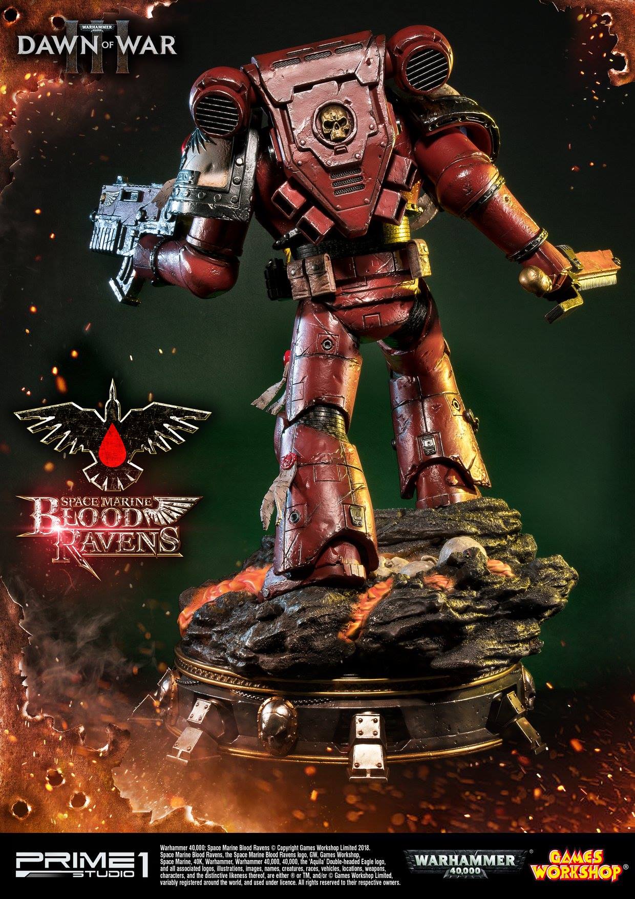 Prime Studio 4 战锤40K 战争黎明3 星际战士 血鸦Blood Ravens雕像PMWH40K 02 玩家社区 专业的兵人模型论坛