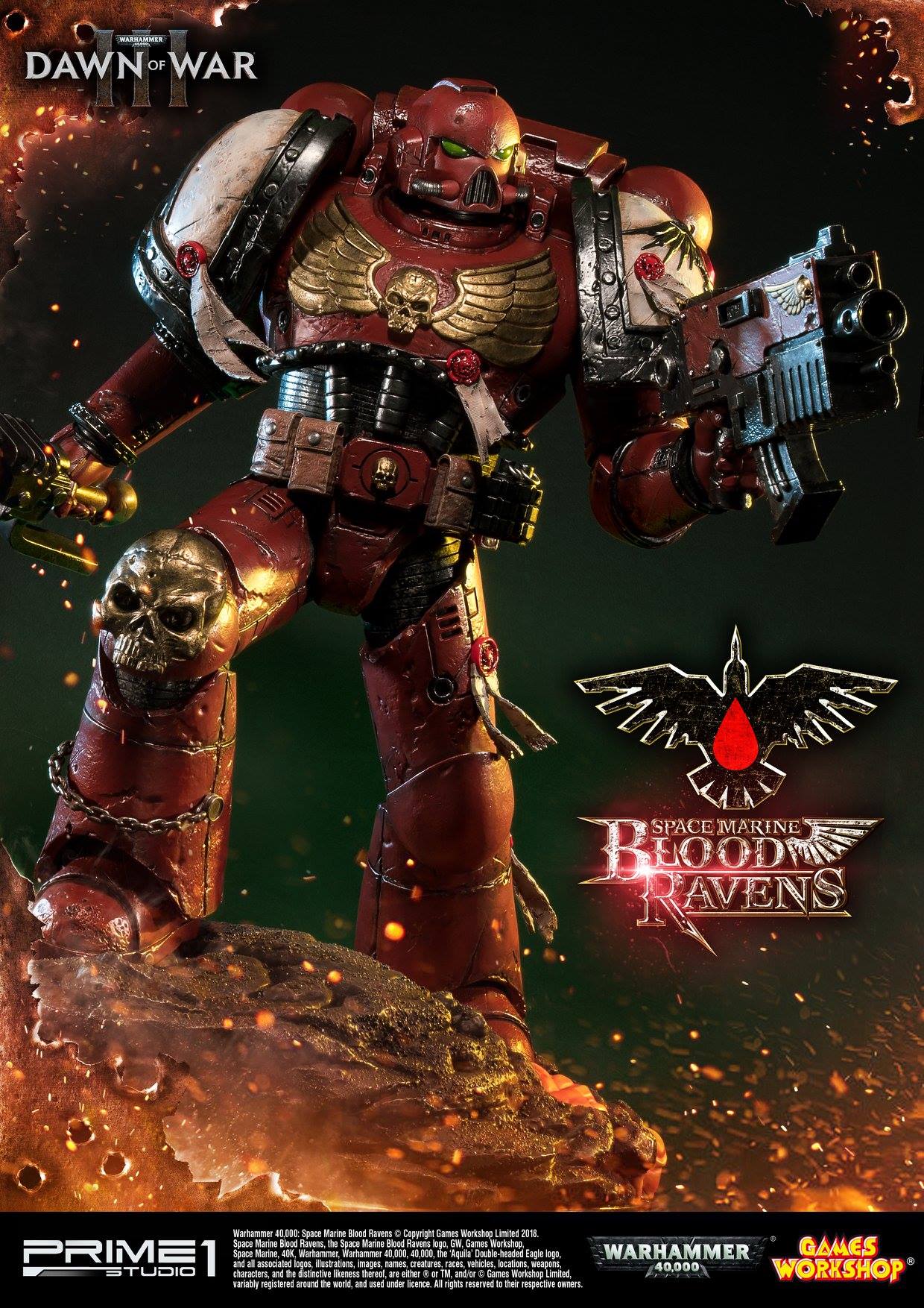 Prime Studio 4 战锤40K 战争黎明3 星际战士 血鸦Blood Ravens雕像PMWH40K 02 玩家社区 专业的兵人模型论坛