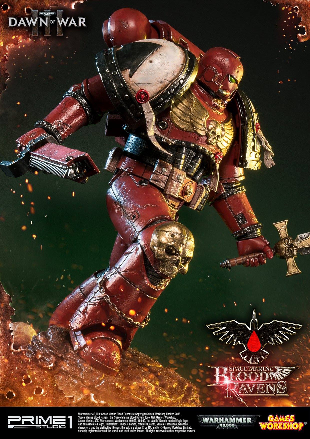 Prime Studio 4 战锤40K 战争黎明3 星际战士 血鸦Blood Ravens雕像PMWH40K 02 玩家社区 专业的兵人模型论坛